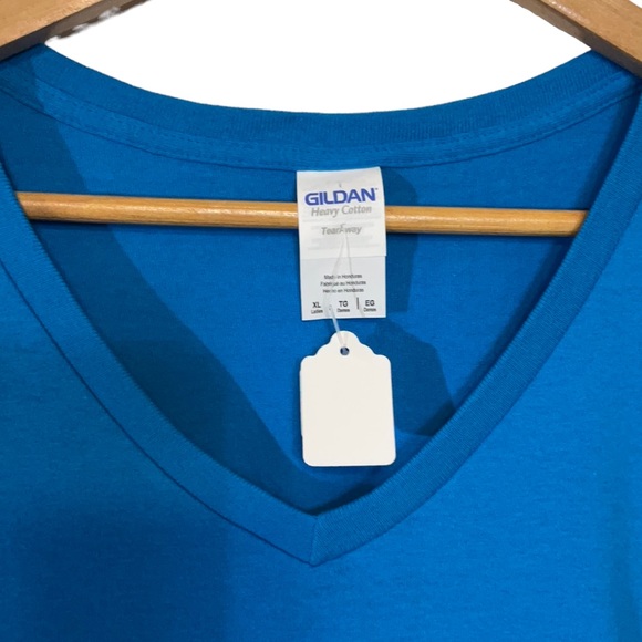 GILDAN sz X Large T Shirt The Villages Graphic Tee Shirt Bright Colors Blue Pink - Picture 7 of 7